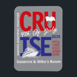 4. Juli Cruise Squad Custom Year Magnet<br><div class="desc">Dieses Design kann in dem Bereich personalisiert werden, der durch das Ändern des Fotos und/oder Textes zur Verfügung gestellt wird. Sie können auch angepasst werden, indem Sie auf Vorlage personalisieren klicken und dann auf die Schaltfläche klicken, um weitere Optionen anzupassen, um die Hintergrundfarbe zu löschen oder zu ändern, Text hinzuzufügen,...</div>