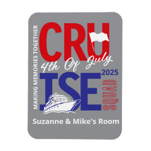 4. Juli Cruise Squad Custom Year Magnet