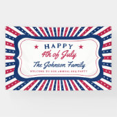 4. Juli Custom American Family Summer GRILLEN Part Banner (Horizontal)