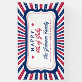 4. Juli Custom American Family Summer GRILLEN Part Banner (Vertikal)