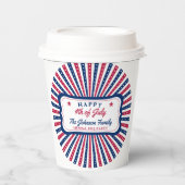 4. Juli Custom American Family Summer GRILLEN Part Pappbecher (Vorderseite)