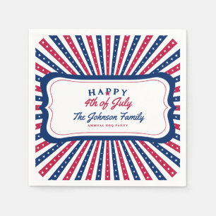 4. Juli Custom American Family Summer GRILLEN Part Serviette
