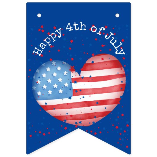 4. Juli Custom bunting Banner Frack (Erste Fahne)