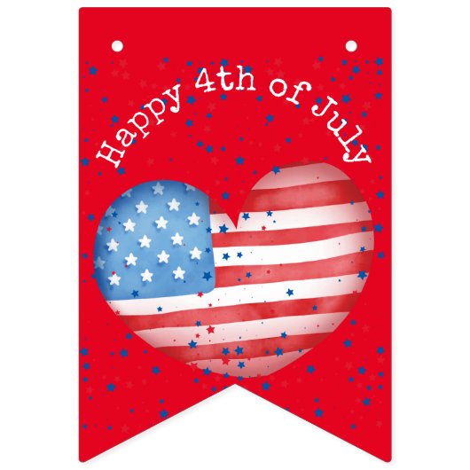 4. Juli Custom bunting Banner Frack (Dritte Fahne)