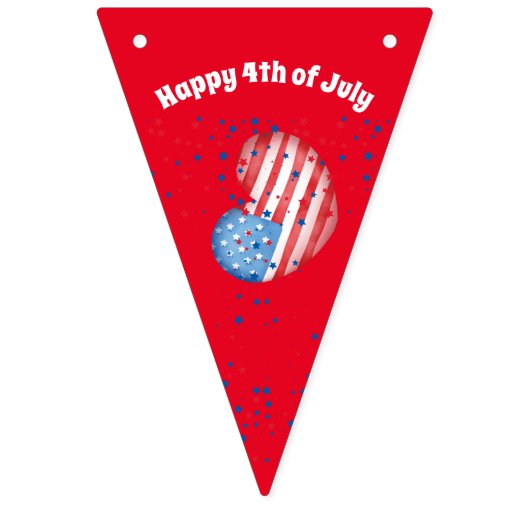 4. Juli Custom bunting Banner Triangle Dekoration (Dritte Fahne)
