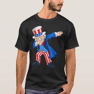 4. Juli Dabbing Onkel Sam American Flag Kinder B T-Shirt