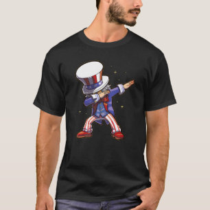 4. Juli Dabbing Patriotic Sam Freedom Uncle R T-Shirt