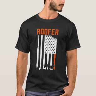 4. Juli Dachdecker American Flag Patriotic Roofer T-Shirt