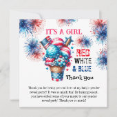 4. Juli Das Mädchen Dankeskarte (Vorderseite)