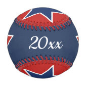 4. Juli/Datum/Rot, Weiß und Blau Baseball (Rückseite)