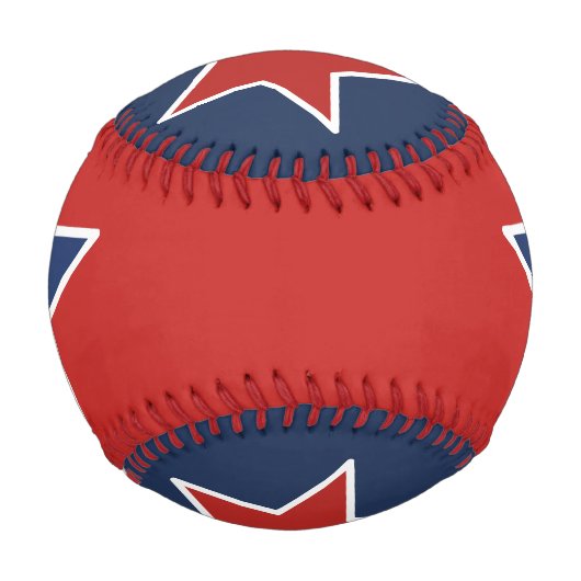 4. Juli/Datum/Rot, Weiß und Blau Baseball (Vorderseite)