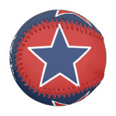 4. Juli/Datum/Rot, Weiß und Blau Baseball (Vorderseite Links)