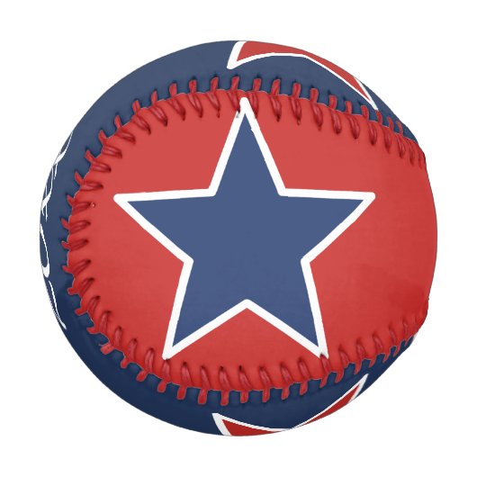 4. Juli/Datum/Rot, Weiß und Blau Baseball (Vorderseite Links)