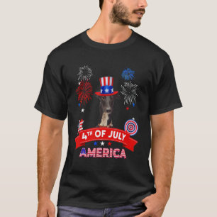 4. Juli Dekor Patriotische LIEBE Greyhound Dog USA T-Shirt