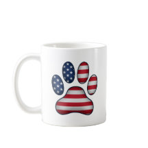 4. Juli Dog Lover - Vintage US Flag Pfosten Print