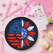 4. Juli Doppelte Blume Pappteller (Party)