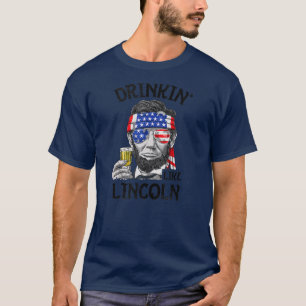 4. Juli Drinks wie Lincoln Männer Abraham T-Shirt