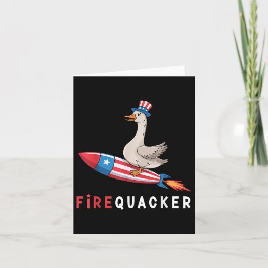 4. Juli Duck Firequacker Patriotic Vierte von J Karte (Vorderseite)
