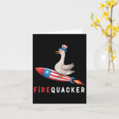 4. Juli Duck Firequacker Patriotic Vierte von J Karte (Gelbe Blume)