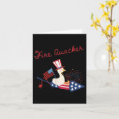 4. Juli Duck Firequacker Patriotic Vierte von J Karte (Gelbe Blume)