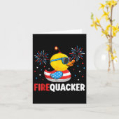 4. Juli Duck Firequacker Patriotic Vierte von J Karte (Gelbe Blume)