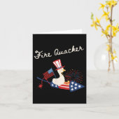 4. Juli Duck Firequacker Patriotic Vierte von J Karte (Gelbe Blume)