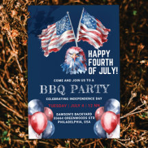 4. Juli Eagle America Flag GRILLEN Party
