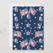 4. Juli Eagle America Flag GRILLEN Party Einladung (Rückseite)