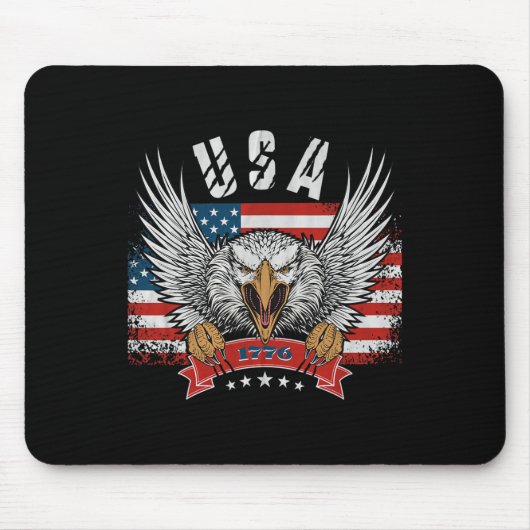 4. Juli Eagle merica America Independence Day Pat Mousepad (Vorne)