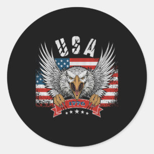 4. Juli Eagle merica America Independence Day Pat Runder Aufkleber