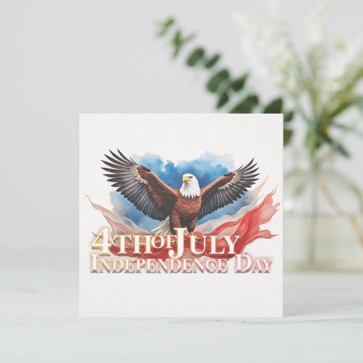 4. Juli Eagle - Patriotisches Kunstdesign (Stehend Vorderseite)