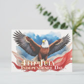 4. Juli Eagle - Patriotisches Kunstdesign (Stehend Vorderseite)