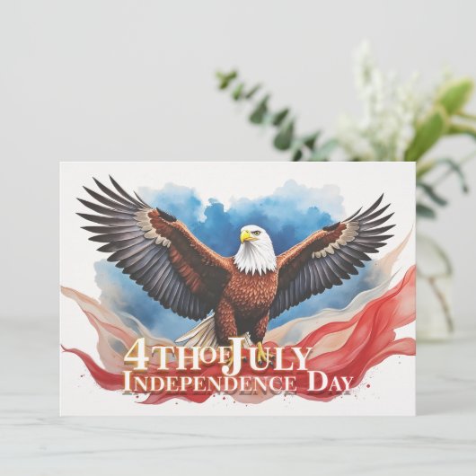 4. Juli Eagle - Patriotisches Kunstdesign (Stehend Vorderseite)