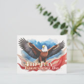 4. Juli Eagle - Patriotisches Kunstdesign (Stehend Vorderseite)