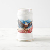 4. Juli Eagle - Patriotisches Kunstdesign Bierglas (Mittel)