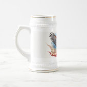 4. Juli Eagle - Patriotisches Kunstdesign Bierglas (Links)