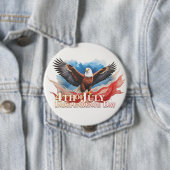 4. Juli Eagle - Patriotisches Kunstdesign Button (Beispiel)
