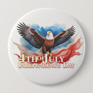 4. Juli Eagle - Patriotisches Kunstdesign Button