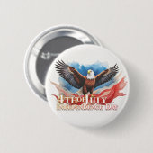 4. Juli Eagle - Patriotisches Kunstdesign Button (Vorne & Hinten)