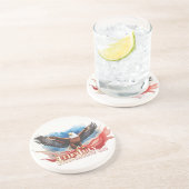 4. Juli Eagle - Patriotisches Kunstdesign Getränkeuntersetzer (Seite)