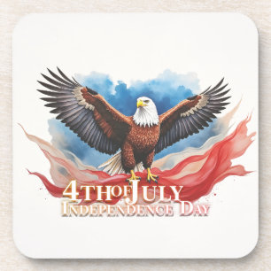 4. Juli Eagle - Patriotisches Kunstdesign Getränkeuntersetzer