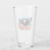 4. Juli Eagle - Patriotisches Kunstdesign Glas (Rückseite)