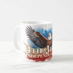 4. Juli Eagle - Patriotisches Kunstdesign Kaffeetasse