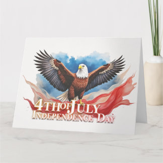 4. Juli Eagle - Patriotisches Kunstdesign Karte