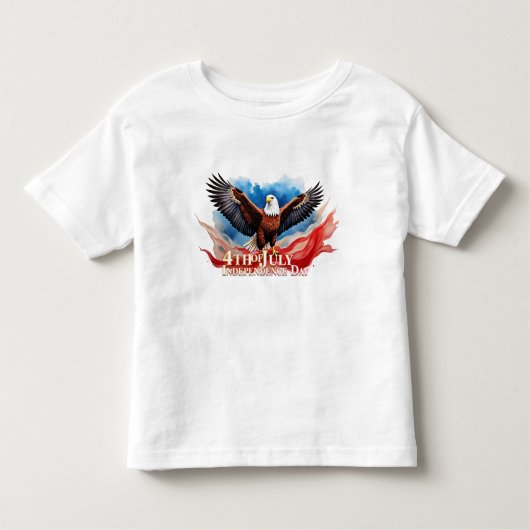 4. Juli Eagle - Patriotisches Kunstdesign Kleinkind T-shirt (Vorderseite)