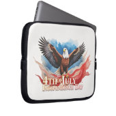 4. Juli Eagle - Patriotisches Kunstdesign Laptopschutzhülle (Vorne Rechts)