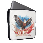 4. Juli Eagle - Patriotisches Kunstdesign Laptopschutzhülle (Vorne Rechts)