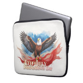4. Juli Eagle - Patriotisches Kunstdesign Laptopschutzhülle (Vorderseite Links)