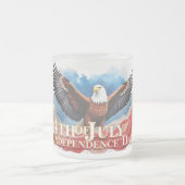 4. Juli Eagle - Patriotisches Kunstdesign Mattglastasse (Mittel)