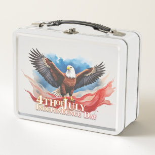4. Juli Eagle - Patriotisches Kunstdesign Metall Brotdose